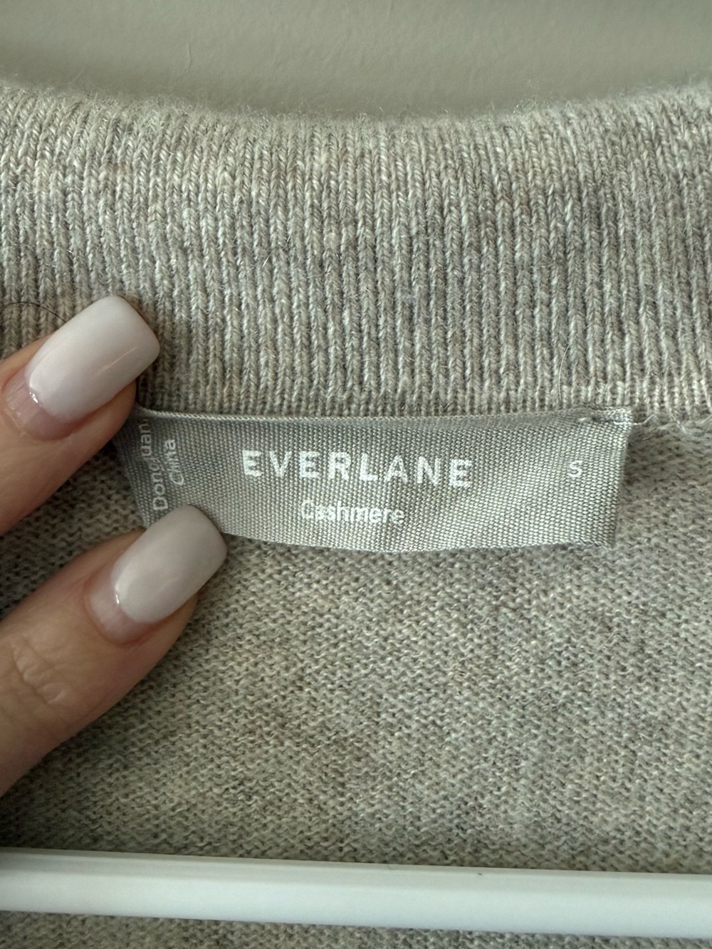 Everlane Oatmeal Polo Cashmere Sweater - Picture 2 of 3